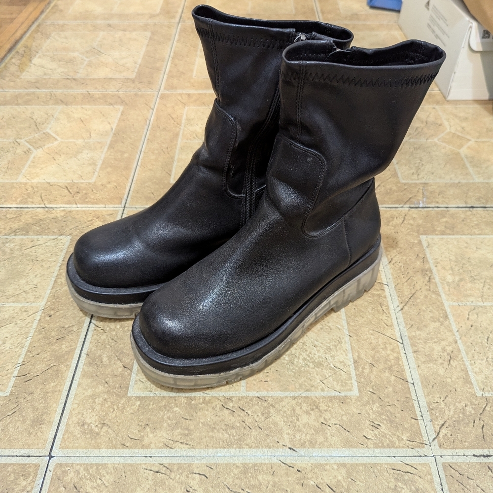 Reid London Chunky Ankle Boots in Black